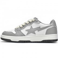 Bape Sk8 Sta Low Grey White W/M Sports Shoes