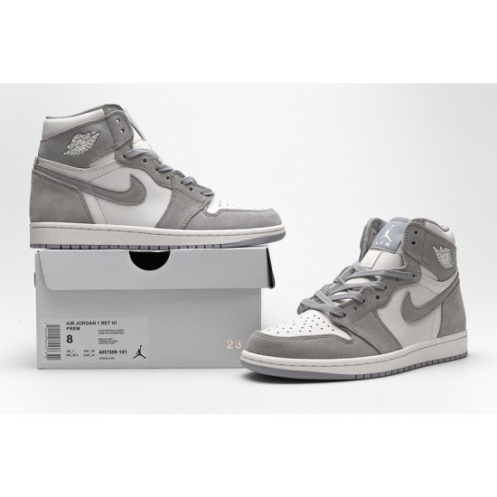 Air Jordan 1 "Pale Ivory" Gray Pink AH7389-101