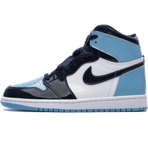 Air Jordan 1 Retro High OG "UNC" Patent Blue Black CD0461-401