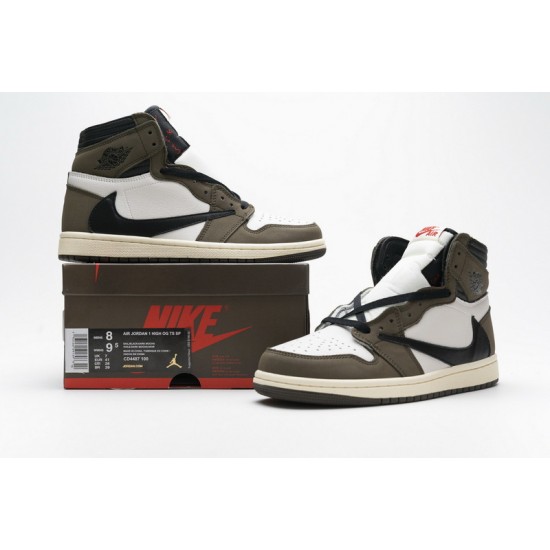 Travis Scott x Air Jordan 1 High OG TS SP "Mocha" Brown White CD4487-100