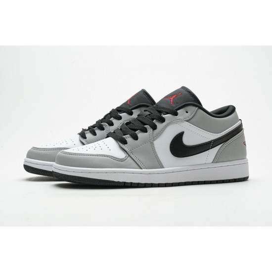 Air Jordan 1 Low "Light Smoke Grey" Grey White 553558-030