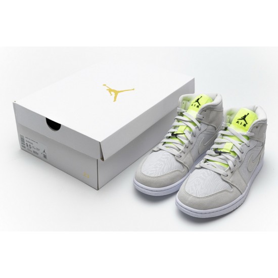 Air Jordan 1 "Grey Ghost Green" White Green CV3018-001