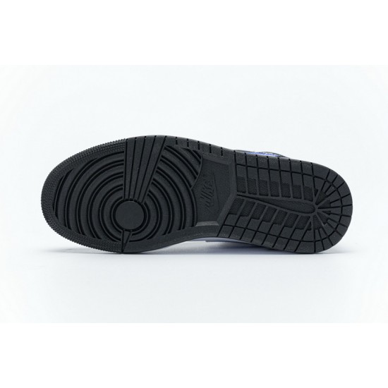Air Jordan 1 Mid "Astronomy Blue" Black Blue White 554724-084 36-46