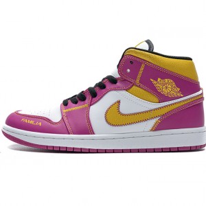 Air Jordan 1 Mid "Dia de los Muertos" White Yellow Pink DC0350-100 36-45