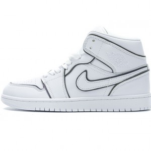 Air Jordan 1 Mid "Iridescent Outline" White Black CK6587-100 36-46
