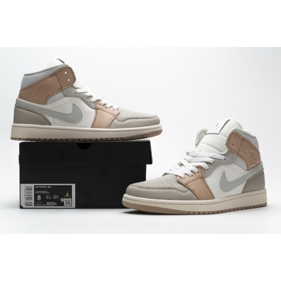 Air Jordan 1 Mid "Milan" Khaki White CV3044-100