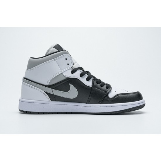 Air Jordan 1 Mid "White Shadow" Black White Grey 554724-073 36-45