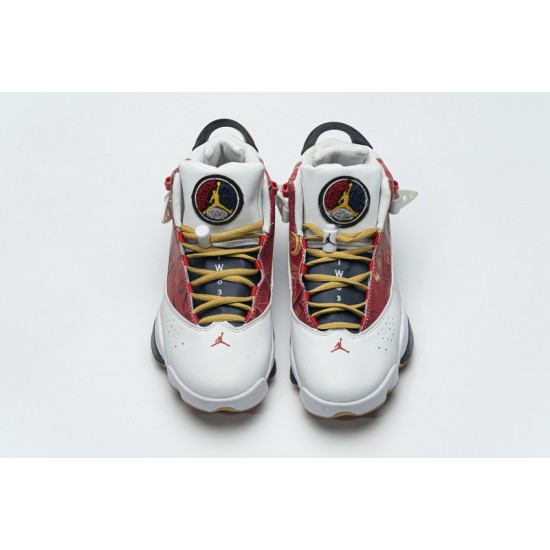 Air Jordan 6 Rings BG "Vasty Red" White Red 322992-163 36-45