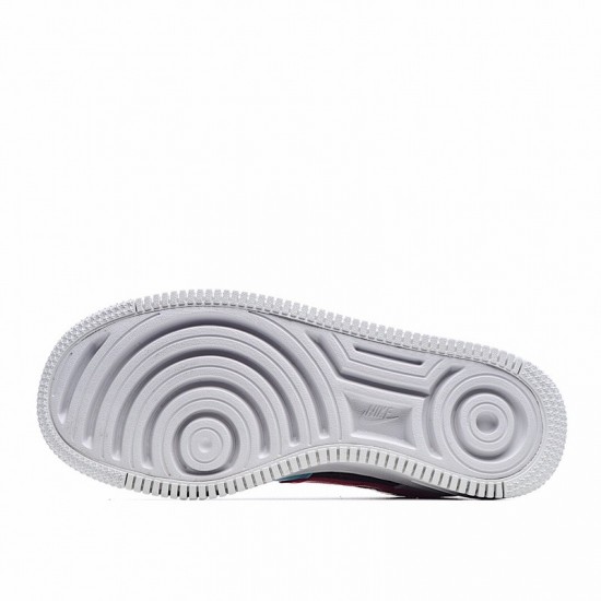 Nike Air Force 1 Shadow "White Bleached Aqua" White Black Red DA4291-100