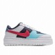 Nike Air Force 1 Shadow "White Bleached Aqua" White Black Red DA4291-100