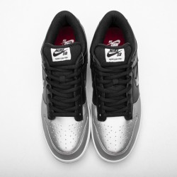 Supreme x Nike SB Dunk Low OG "Metallic Silver" Black Silver CK3480-001