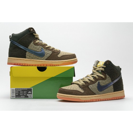 Concepts x Nike SB Dunk High Pro QS "Mallard" Black Brown DC6887-200