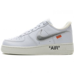Off-White x Nike Air Force 1 07 Low "Conplex Con" White Silver AO4297-100