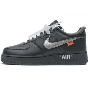 Off-White x Nike Air Force 1 07 Low "MOMA" Black Silver AV5210-001