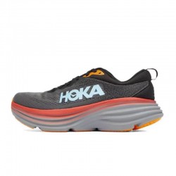 Hoka One One Bondi 8 Black Orange White Women Men Running Shoes