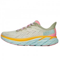 Hoka One One Clifton 8 Pink LtGreen Blue Yellow Women Men Running Shoes