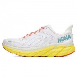 Hoka One One Clifton 8 Yellow Grey Orange Women Men Running Shoes