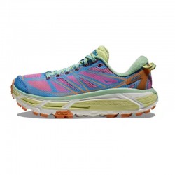 Hoka One One Mafate Speed Blue Pink Yellow Women Men Running Shoes