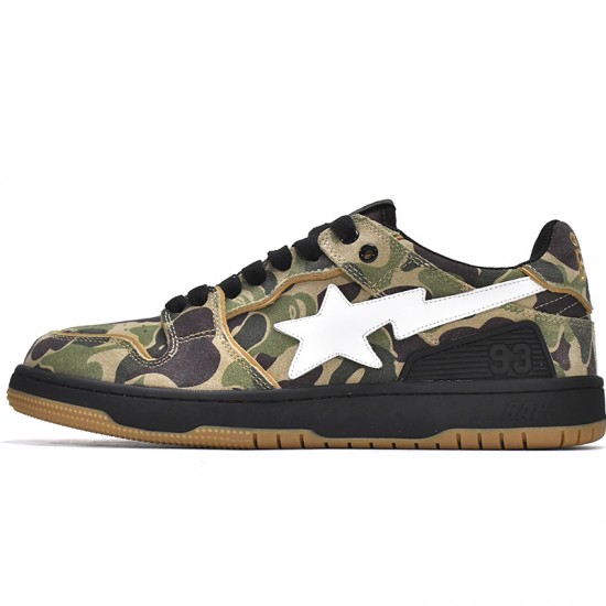 Bape Sk8 Sta Low Green Camo W/M Sports Shoes