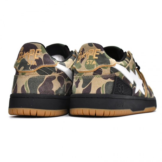 Bape Sk8 Sta Low Green Camo W/M Sports Shoes