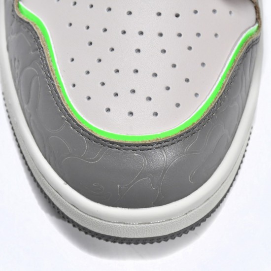 Bape Sk8 Sta Low Grey White Green W/M Sports Shoes