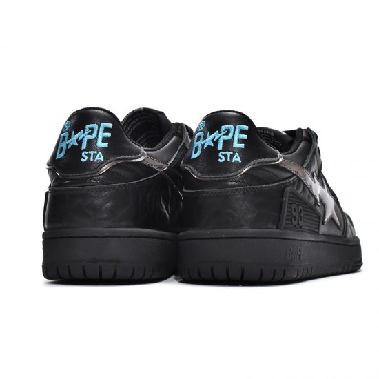 Bape Sk8 Sta Low Silver Black W/M Sports Shoes