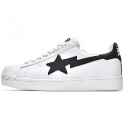Bape Sk8 Sta Low White Black W/M Sports Shoes