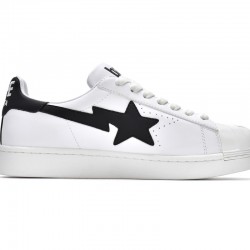 Bape Sk8 Sta Low White Black W/M Sports Shoes