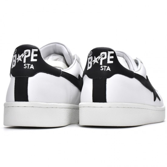 Bape Sk8 Sta Low White Black W/M Sports Shoes