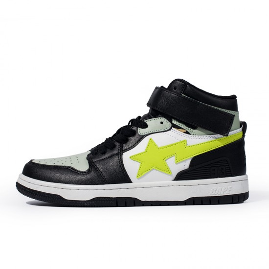 Bape Sta Sk8 High Black Green White W/M Sports Shoes