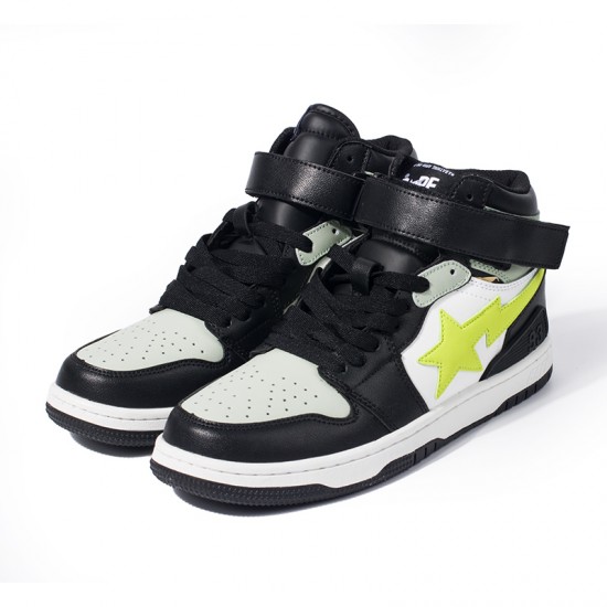 Bape Sta Sk8 High Black Green White W/M Sports Shoes