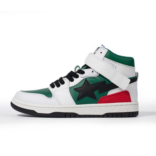 Bape Sta Sk8 High Green Red Black White W/M Sports Shoes