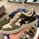 Bape Sta Sk8 Low Beige Black Army Green W/M Sports Shoes