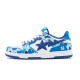 Bape Sta Sk8 Low Blue White Deep Blue W/M Sports Shoes