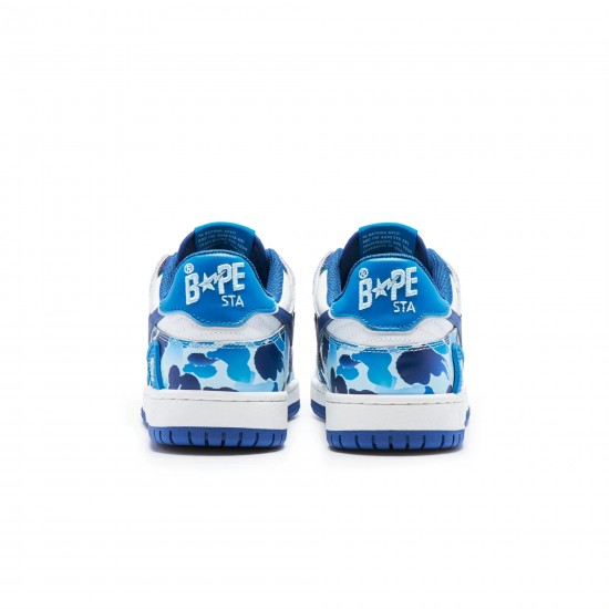 Bape Sta Sk8 Low Blue White Deep Blue W/M Sports Shoes