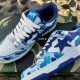 Bape Sta Sk8 Low Blue White Deep Blue W/M Sports Shoes