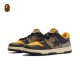 Bape Sta Sk8 Low Brown Black Yellow W/M Sports Shoes