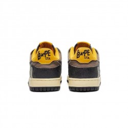 Bape Sta Sk8 Low Brown Black Yellow W/M Sports Shoes