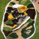 Bape Sta Sk8 Low Brown Black Yellow W/M Sports Shoes