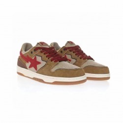 Bape Sta Sk8 Low Brown Red W/M Sports Shoes