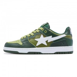 Bape Sta Sk8 Low Green Army Green White W/M Sports Shoes