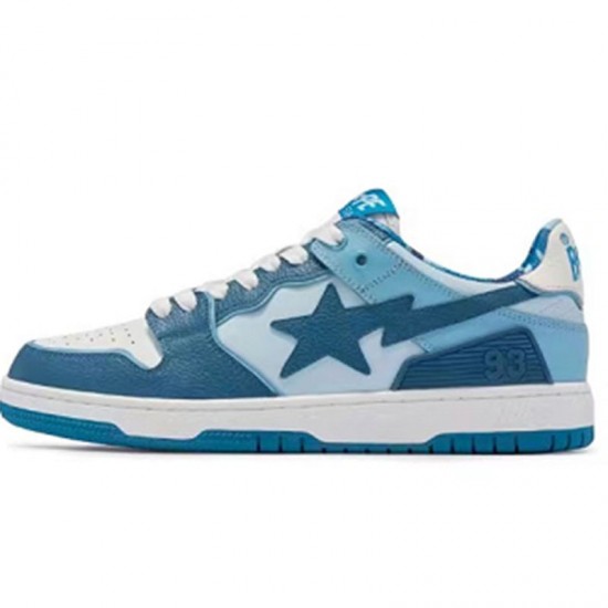 Bape Sta Sk8 Low Ltblue White W/M Sports Shoes