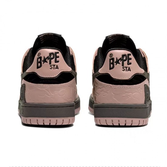 Bape Sta Sk8 Low Ltpink Black Grey W/M Sports Shoes