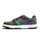 Bape Sta Sk8 Low Purple Green Army Green W/M Sports Shoes