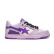 Bape Sta Sk8 Low Purple White Black W/M Sports Shoes