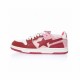 Bape Sta Sk8 Low Red White W/M Sports Shoes