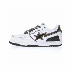 Bape Sta Sk8 Low White Black W/M Sports Shoes