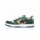 Bape Sta Sk8 Low White Green Brown W/M Sports Shoes