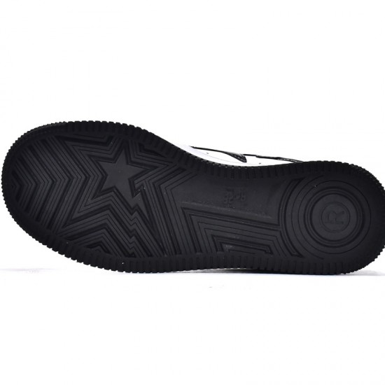 Bathing Ape Bape Sta Low Black White W/M Sports Shoes
