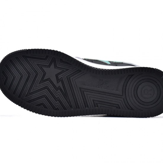 Bathing Ape Bape Sta Low Grey Black W/M Sports Shoes